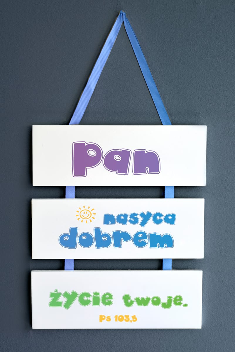 Tryptyk dekoracja - Pan nasyca dobrem życie twoje Ps. 103.5