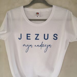 Koszulka damska JEZUS moją nadzieją - biała (M)