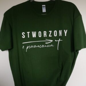 Koszulka męska Stworzony z przeznaczeniem nadziei - zielona L