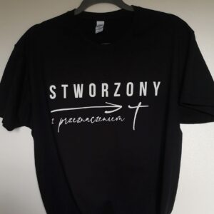 Koszulka męska - Stworzony z przeznaczeniem nadziei - czarna XL