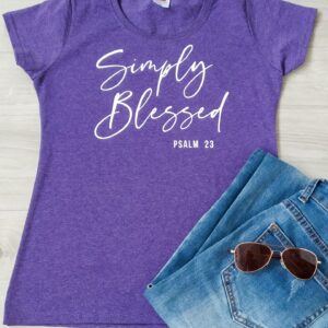 Koszulka damska Simply Blessed - fioletowa (S)