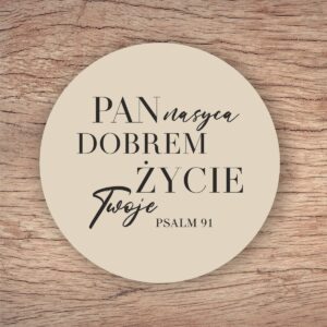 Podkładka korkowa - Pan nasyca dobrem życie twoje