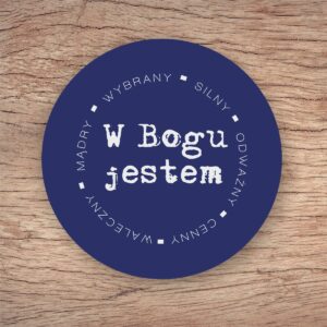 Podkładka korkowa - W Bogu jestem...