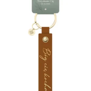 Brelok skórzany pasek – Bóg cię kocha