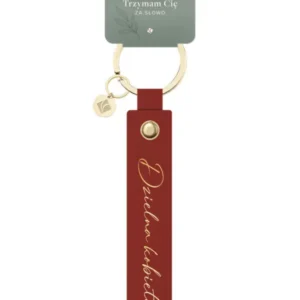 Brelok skórzany pasek – Dzielna kobieta